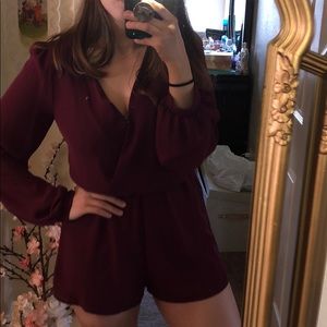 Burgundy romper